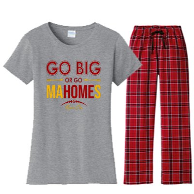 Go Big Or Go Mahomes Kansas City Football Women's Flannel Pajama Set