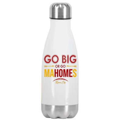 Go Big Or Go Mahomes Kansas City Football Stainless Steel Insulated Water Bottle