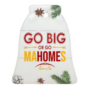 Go Big Or Go Mahomes Kansas City Football Ceramic Bell Ornament