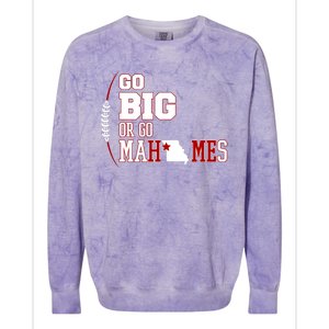 Go Big Or Go Mahomes Football Lover Colorblast Crewneck Sweatshirt