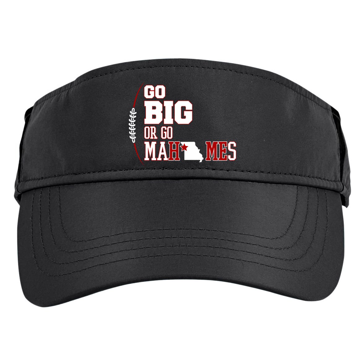 Go Big Or Go Mahomes Football Lover Adult Drive Performance Visor
