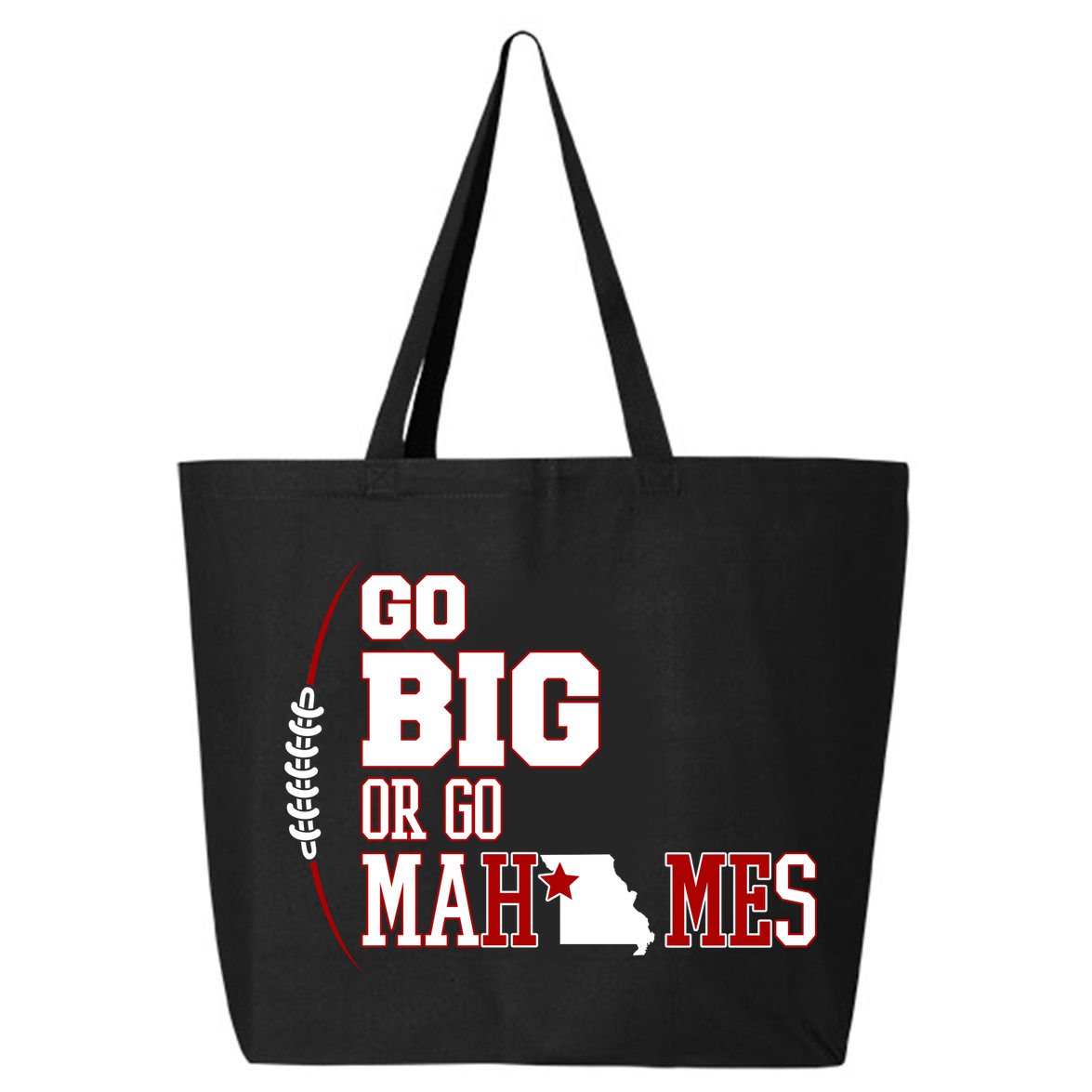 Go Big Or Go Mahomes Football Lover 25L Jumbo Tote