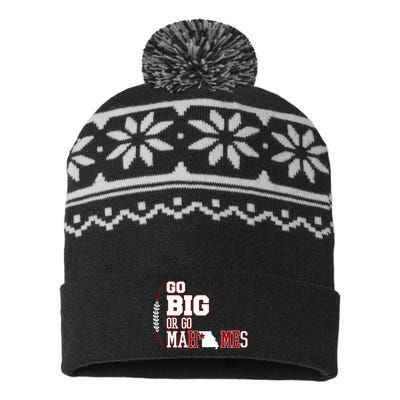 Go Big Or Go Mahomes Football Lover USA-Made Snowflake Beanie