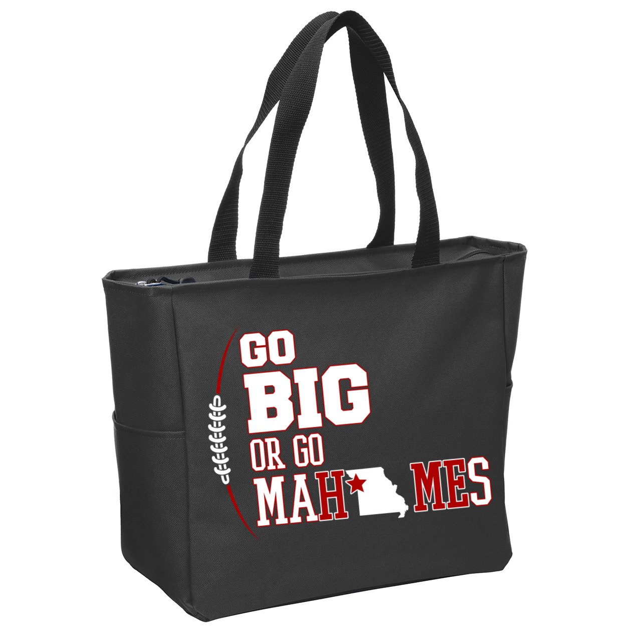 Go Big Or Go Mahomes Football Lover Zip Tote Bag