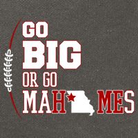 Go Big Or Go Mahomes Football Lover Cotton Canvas Backpack