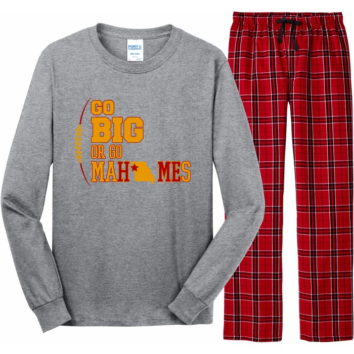 Go Big Or Go Mahomes Football Lover Long Sleeve Pajama Set