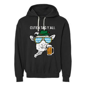 Goat Bavarian Octoberfest German Oktoberfest Garment-Dyed Fleece Hoodie