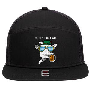 Goat Bavarian Octoberfest German Oktoberfest 7 Panel Mesh Trucker Snapback Hat