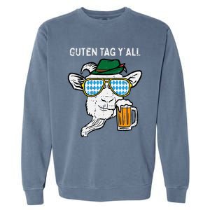 Goat Bavarian Octoberfest German Oktoberfest Garment-Dyed Sweatshirt