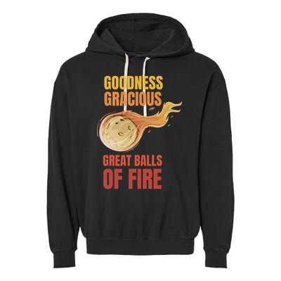 Great Balls Of Fire Funny Flaming Meteor Comet Asteroid Garment-Dyed Fleece Hoodie