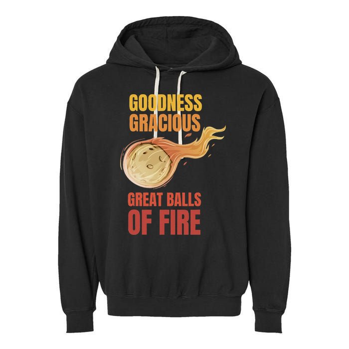 Great Balls Of Fire Funny Flaming Meteor Comet Asteroid Garment-Dyed Fleece Hoodie