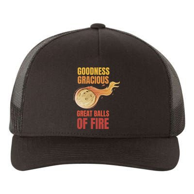 Great Balls Of Fire Funny Flaming Meteor Comet Asteroid Yupoong Adult 5-Panel Trucker Hat
