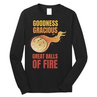 Great Balls Of Fire Funny Flaming Meteor Comet Asteroid Long Sleeve Shirt