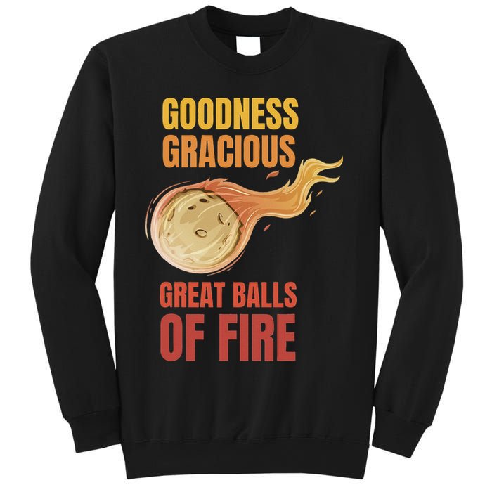 Great Balls Of Fire Funny Flaming Meteor Comet Asteroid Sweatshirt