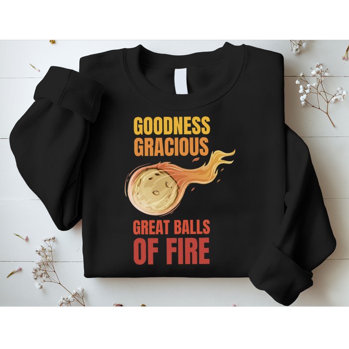 Great Balls Of Fire Funny Flaming Meteor Comet Asteroid Sweatshirt