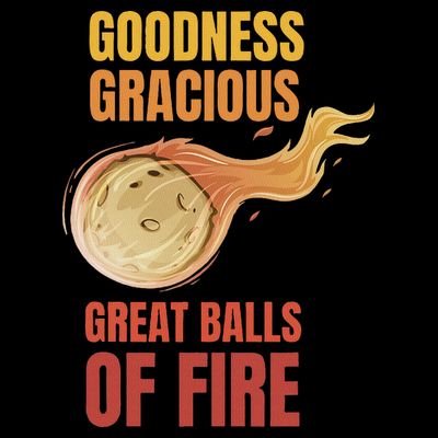 Great Balls Of Fire Funny Flaming Meteor Comet Asteroid T-Shirt