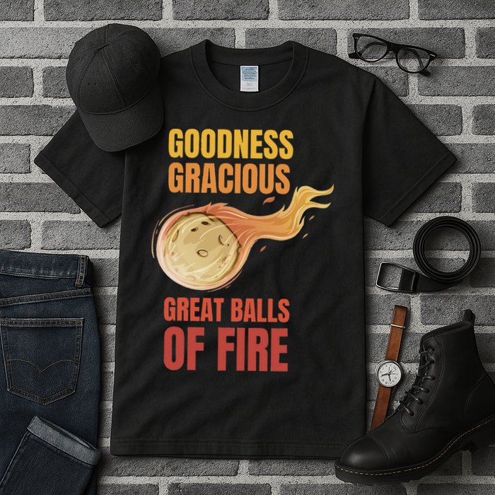 Great Balls Of Fire Funny Flaming Meteor Comet Asteroid Tall T-Shirt