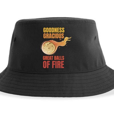 Great Balls Of Fire Funny Flaming Meteor Comet Asteroid Sustainable Bucket Hat