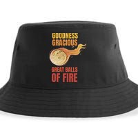 Great Balls Of Fire Funny Flaming Meteor Comet Asteroid Sustainable Bucket Hat