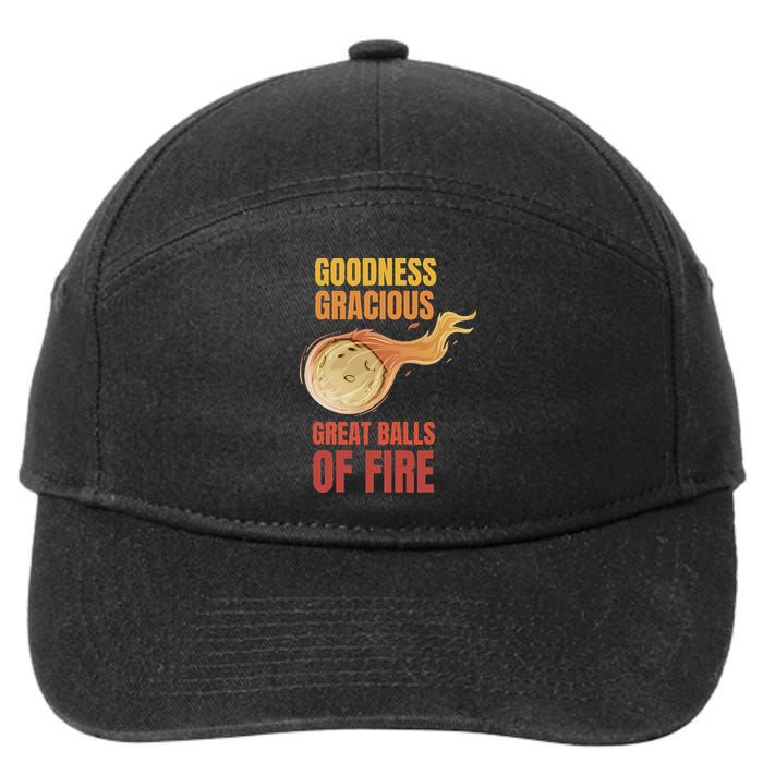 Great Balls Of Fire Funny Flaming Meteor Comet Asteroid 7-Panel Snapback Hat