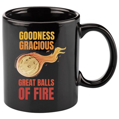 Great Balls Of Fire Funny Flaming Meteor Comet Asteroid 11oz C Handle Ceramic Mug
