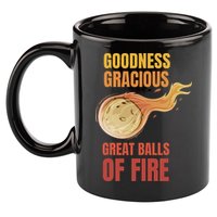 Great Balls Of Fire Funny Flaming Meteor Comet Asteroid 11oz C Handle Ceramic Mug