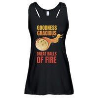 Great Balls Of Fire Funny Flaming Meteor Comet Asteroid Ladies Essential Flowy Tank