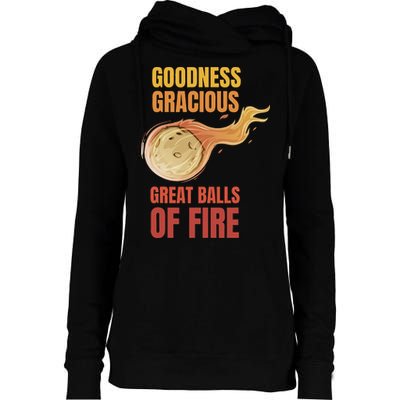 Great Balls Of Fire Funny Flaming Meteor Comet Asteroid Womens Funnel Neck Pullover Hood
