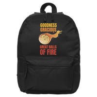 Great Balls Of Fire Funny Flaming Meteor Comet Asteroid 16 in Basic Backpack