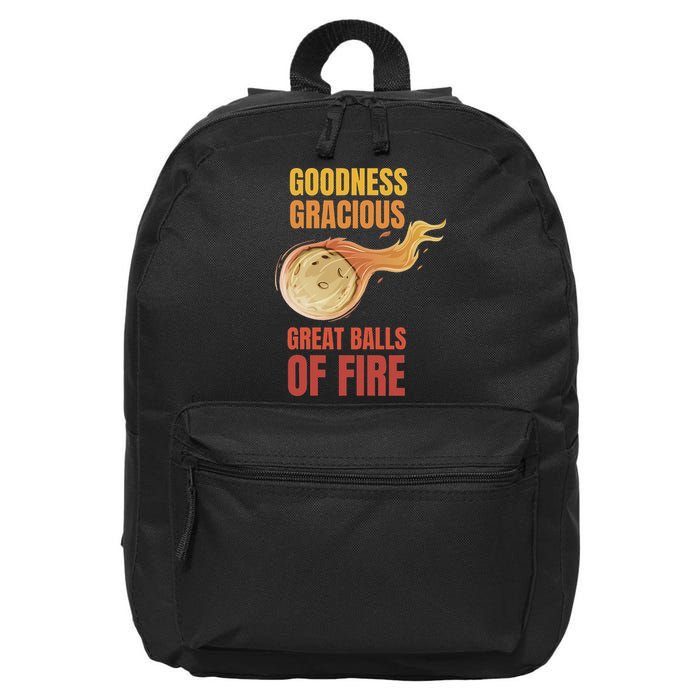 Great Balls Of Fire Funny Flaming Meteor Comet Asteroid 16 in Basic Backpack