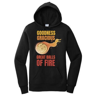 Great Balls Of Fire Funny Flaming Meteor Comet Asteroid Women's Pullover Hoodie