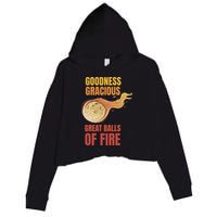 Great Balls Of Fire Funny Flaming Meteor Comet Asteroid Crop Fleece Hoodie