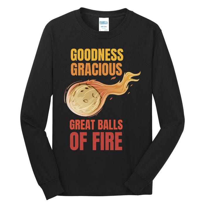 Great Balls Of Fire Funny Flaming Meteor Comet Asteroid Tall Long Sleeve T-Shirt