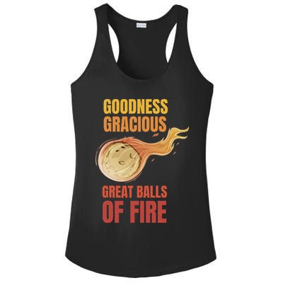 Great Balls Of Fire Funny Flaming Meteor Comet Asteroid Ladies PosiCharge Competitor Racerback Tank
