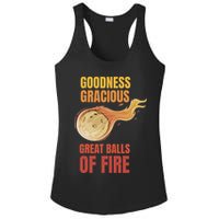 Great Balls Of Fire Funny Flaming Meteor Comet Asteroid Ladies PosiCharge Competitor Racerback Tank