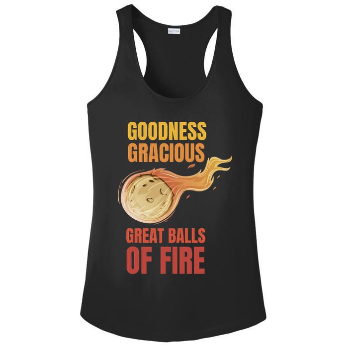 Great Balls Of Fire Funny Flaming Meteor Comet Asteroid Ladies PosiCharge Competitor Racerback Tank