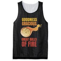 Great Balls Of Fire Funny Flaming Meteor Comet Asteroid Mesh Reversible Basketball Jersey Tank