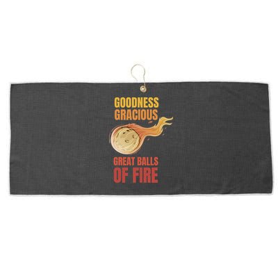 Great Balls Of Fire Funny Flaming Meteor Comet Asteroid Large Microfiber Waffle Golf Towel