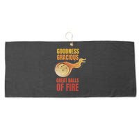 Great Balls Of Fire Funny Flaming Meteor Comet Asteroid Large Microfiber Waffle Golf Towel