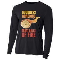 Great Balls Of Fire Funny Flaming Meteor Comet Asteroid Cooling Performance Long Sleeve Crew