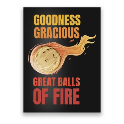 Great Balls Of Fire Funny Flaming Meteor Comet Asteroid Poster