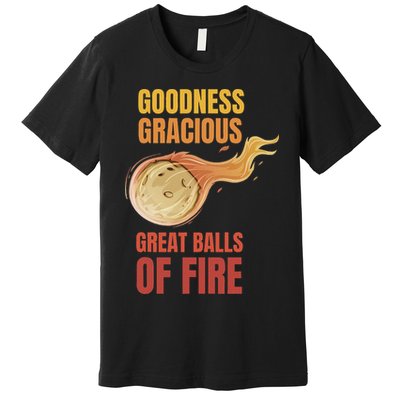 Great Balls Of Fire Funny Flaming Meteor Comet Asteroid Premium T-Shirt