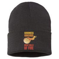 Great Balls Of Fire Funny Flaming Meteor Comet Asteroid Sustainable Knit Beanie