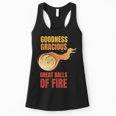 Great Balls Of Fire Funny Flaming Meteor Comet Asteroid Womens Tank Top