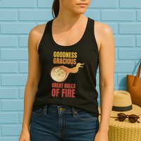 Great Balls Of Fire Funny Flaming Meteor Comet Asteroid Womens Tank Top