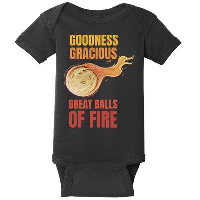 Great Balls Of Fire Funny Flaming Meteor Comet Asteroid Baby Bodysuit