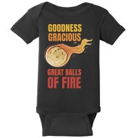 Great Balls Of Fire Funny Flaming Meteor Comet Asteroid Baby Bodysuit
