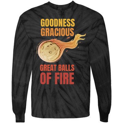 Great Balls Of Fire Funny Flaming Meteor Comet Asteroid Tie-Dye Long Sleeve Shirt