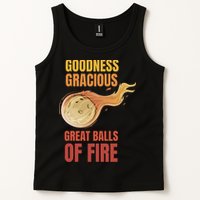 Great Balls Of Fire Funny Flaming Meteor Comet Asteroid Tank Top