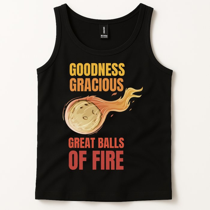 Great Balls Of Fire Funny Flaming Meteor Comet Asteroid Tank Top